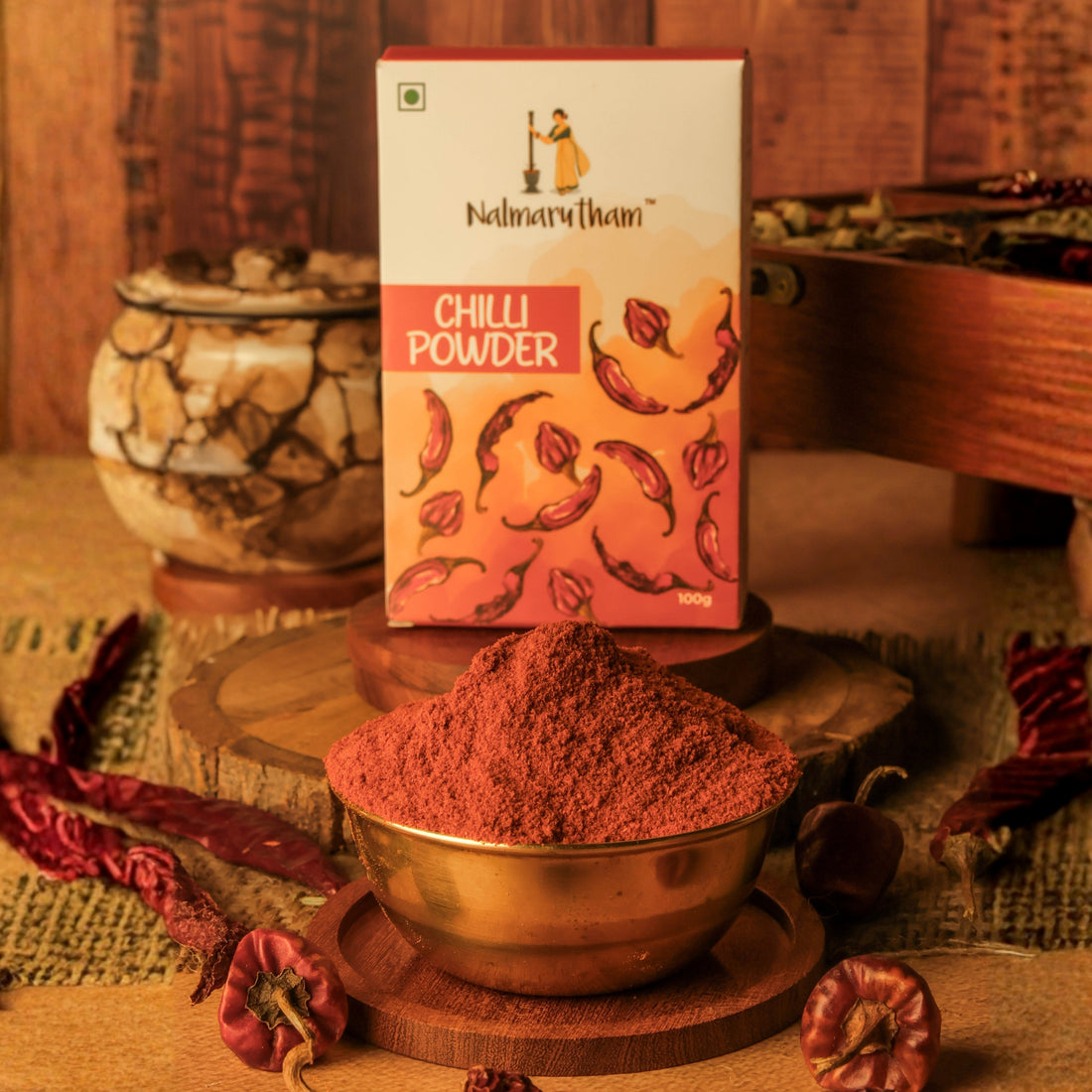 Pure chilli powder without additives for spicy and flavorful meals