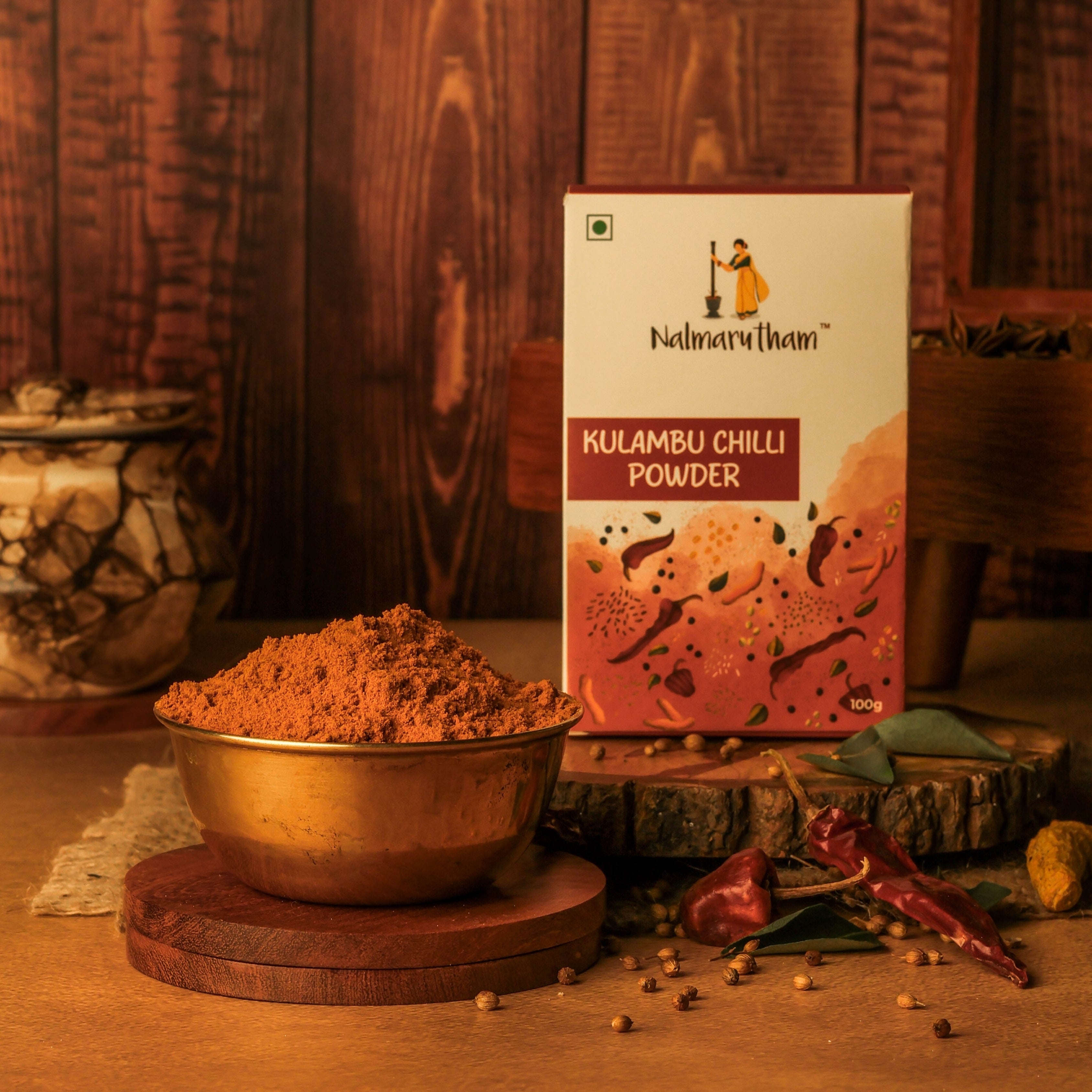 Traditional kulambu chilli powder for flavorful gravies and curries