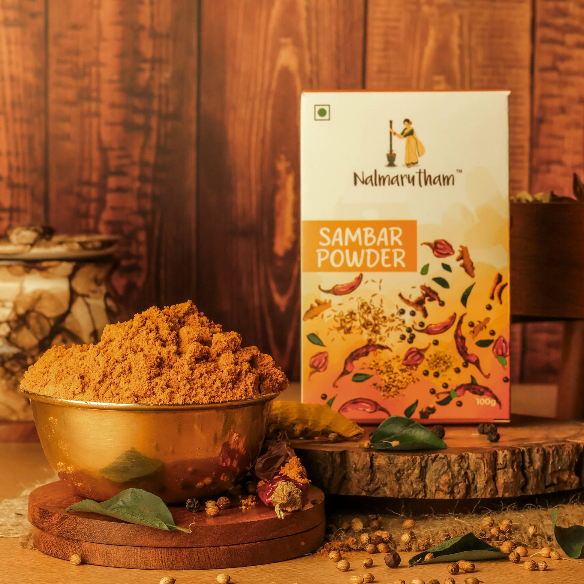 Sambar powder made with traditional spices for authentic South Indian taste
