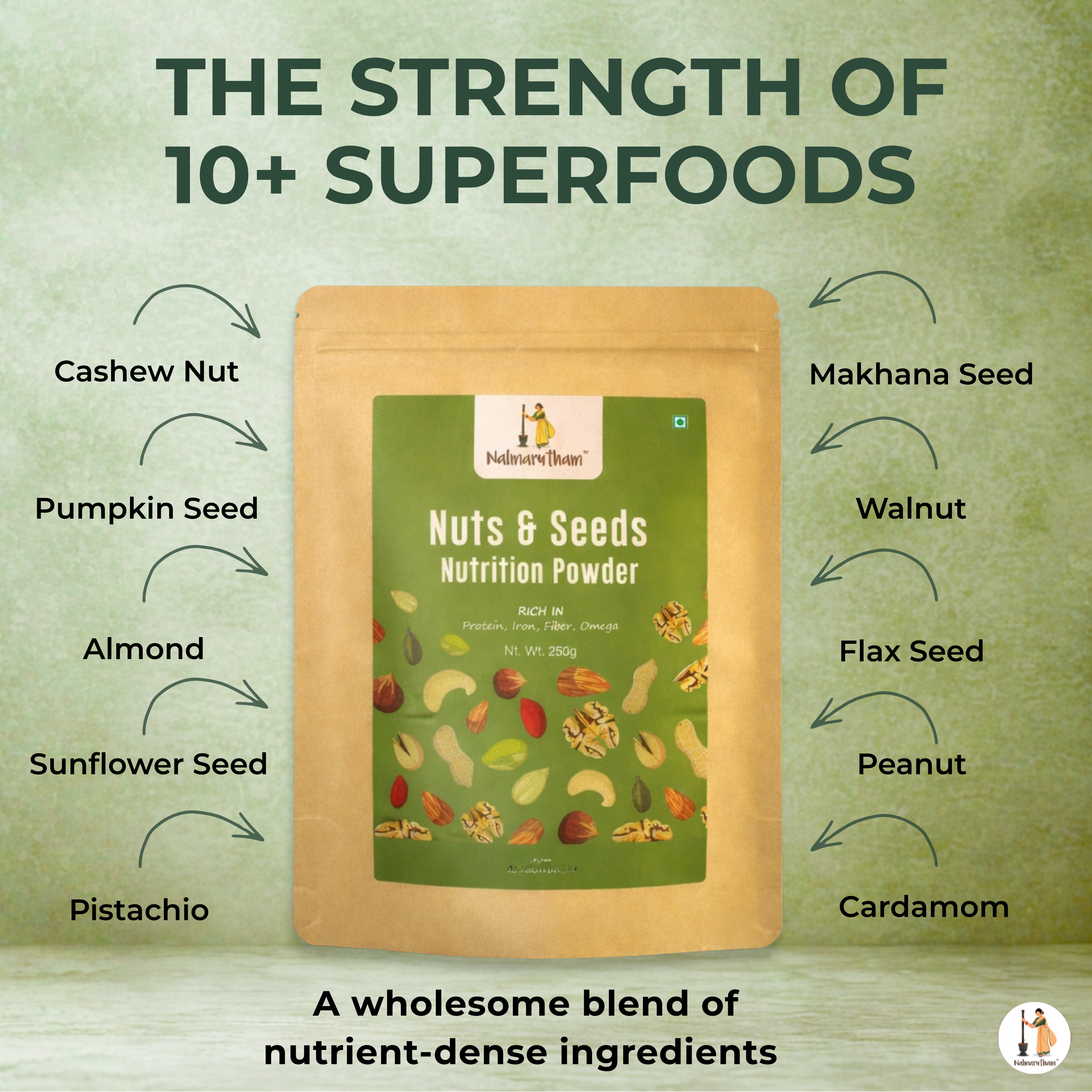 Nuts and seeds powder - healthy weight gain powder for kids