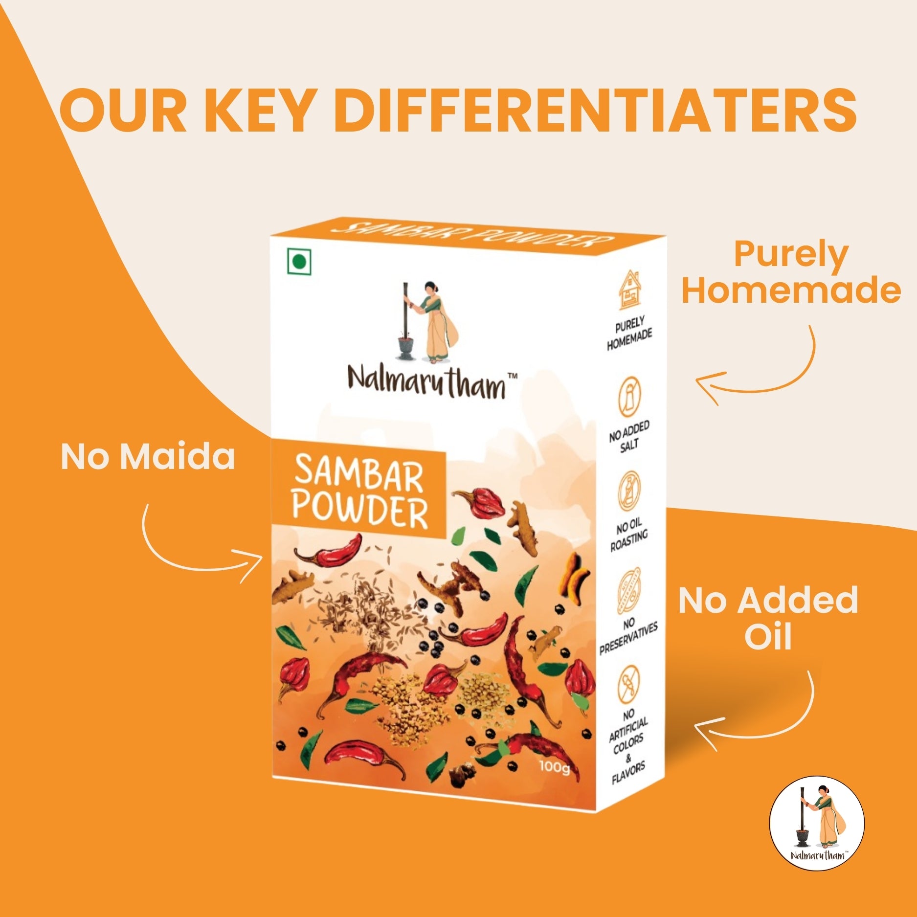 Signature Homemade Sambar Powder – Ideal for All Types of Sambar