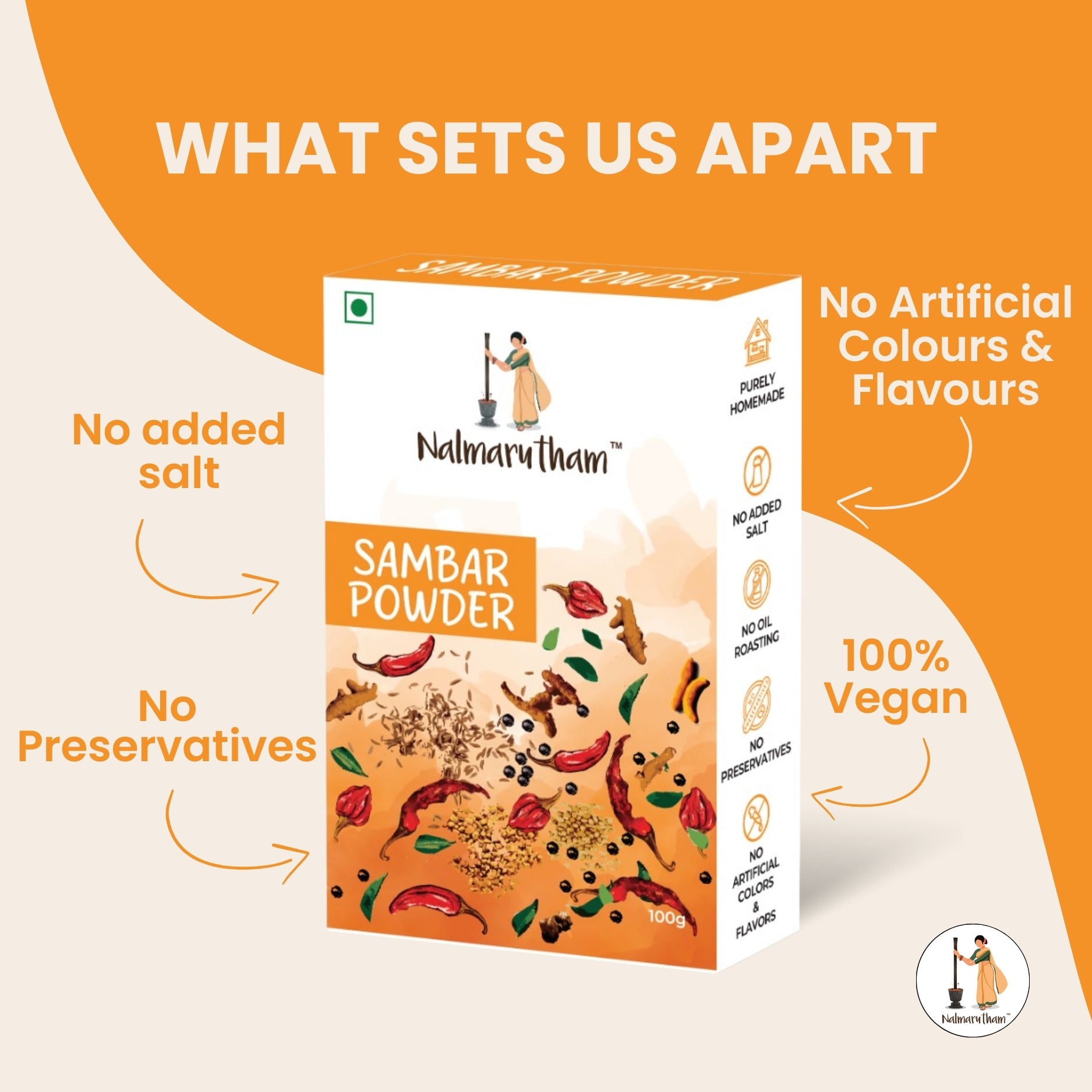 Signature Homemade Sambar Powder – Ideal for All Types of Sambar