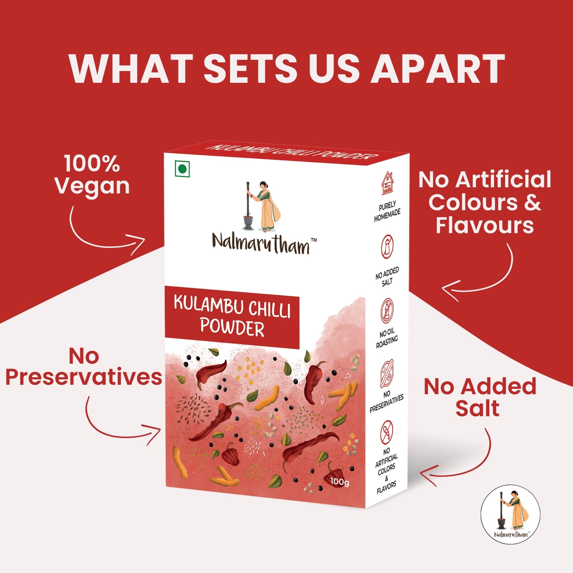 Traditional Kulambu Chilli Powder –  The Multi-Purpose Blend for Curries & Gravies