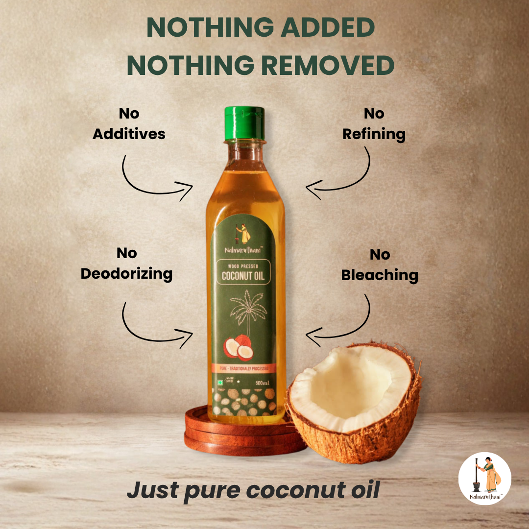 Slow extraction method for pure and unrefined coconut oil