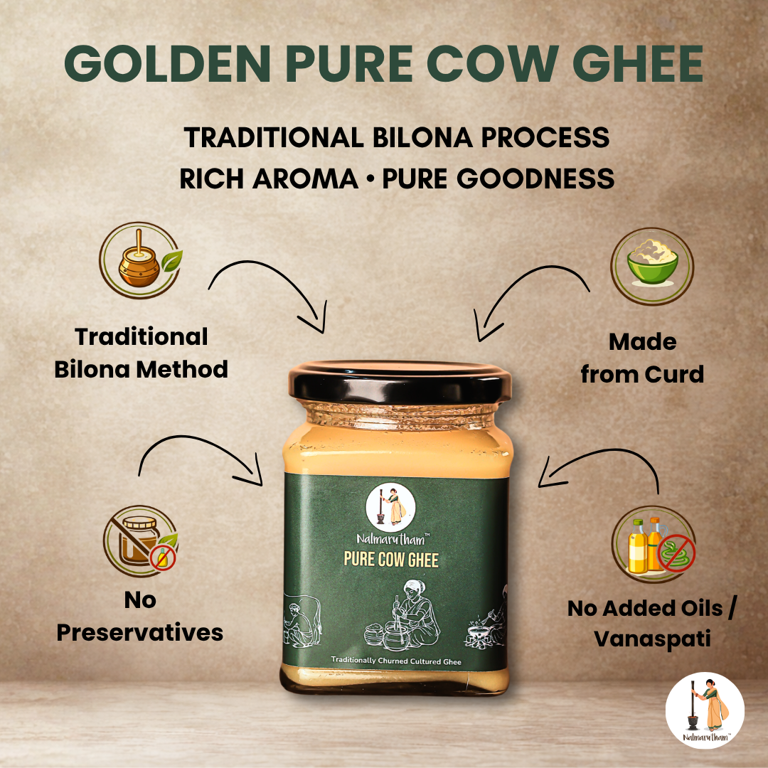 Bilona method used to make traditional cow ghee